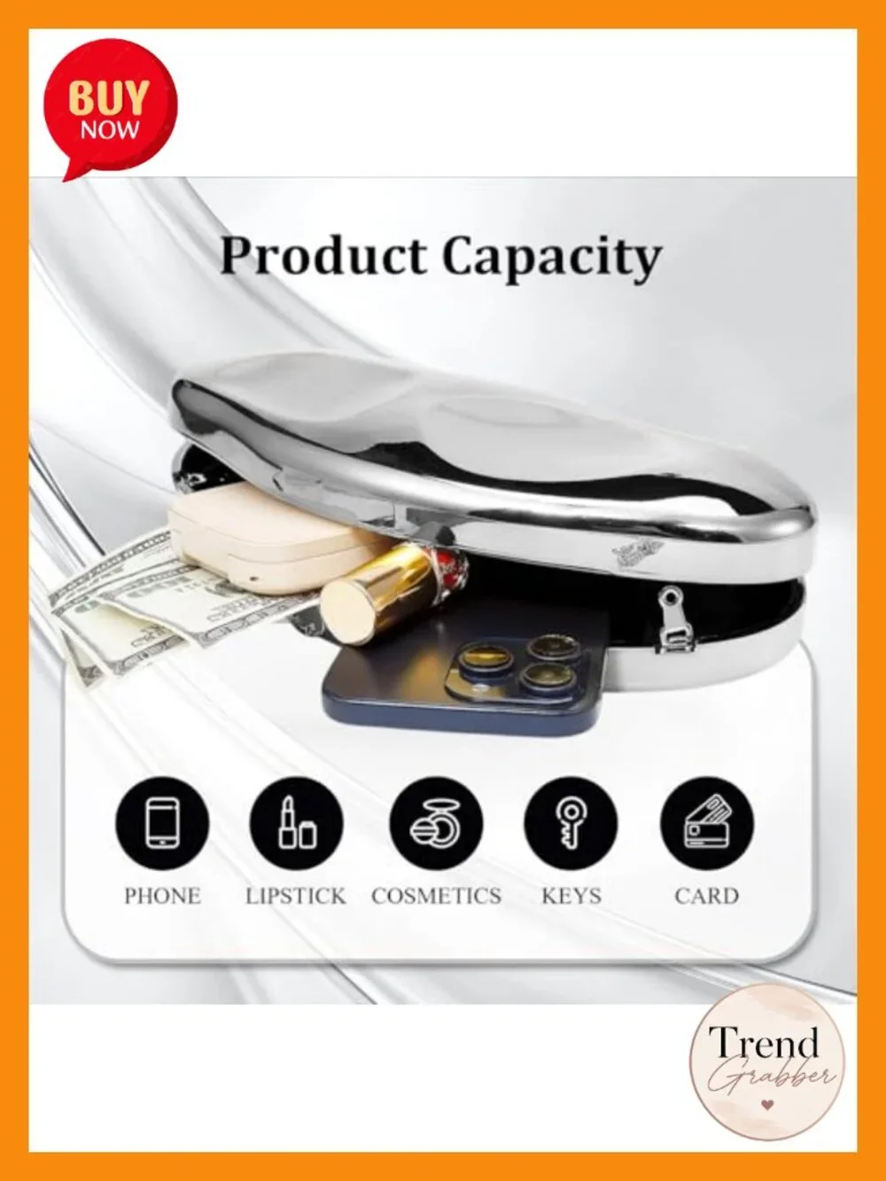 Acrylic Clutch Purse for Women Detachable Chain Crossbody Shoulder Bag Evening